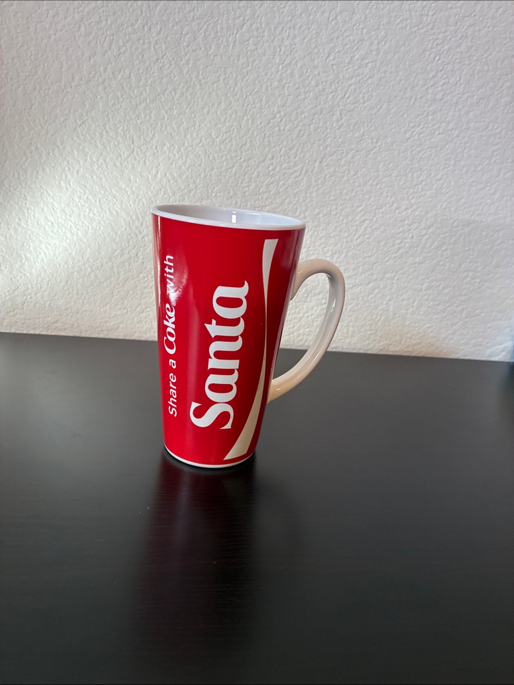Coca Cola Red and White 'Share a Coke with Santa' Holiday Mug